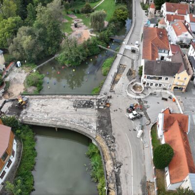 Brücke über die Abens in Abensberg